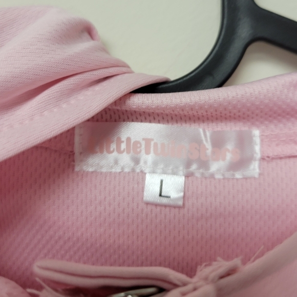 Sanrio Little Twin Stars Lala Hooded Narikiri Rash guard Jacket Pink L - Picture 5 of 8